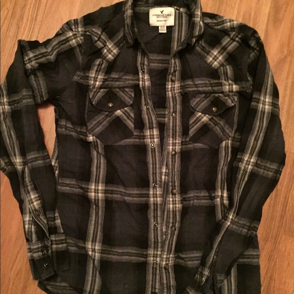 American Eagle Boys XS Long Sleeve Button - Picture 2 of 7